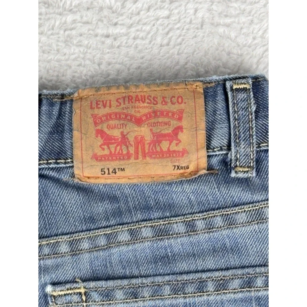 Levi's 514 Jeans‎ Boys Juniors Blue Slim Straight Size 7X Reg (21x21)